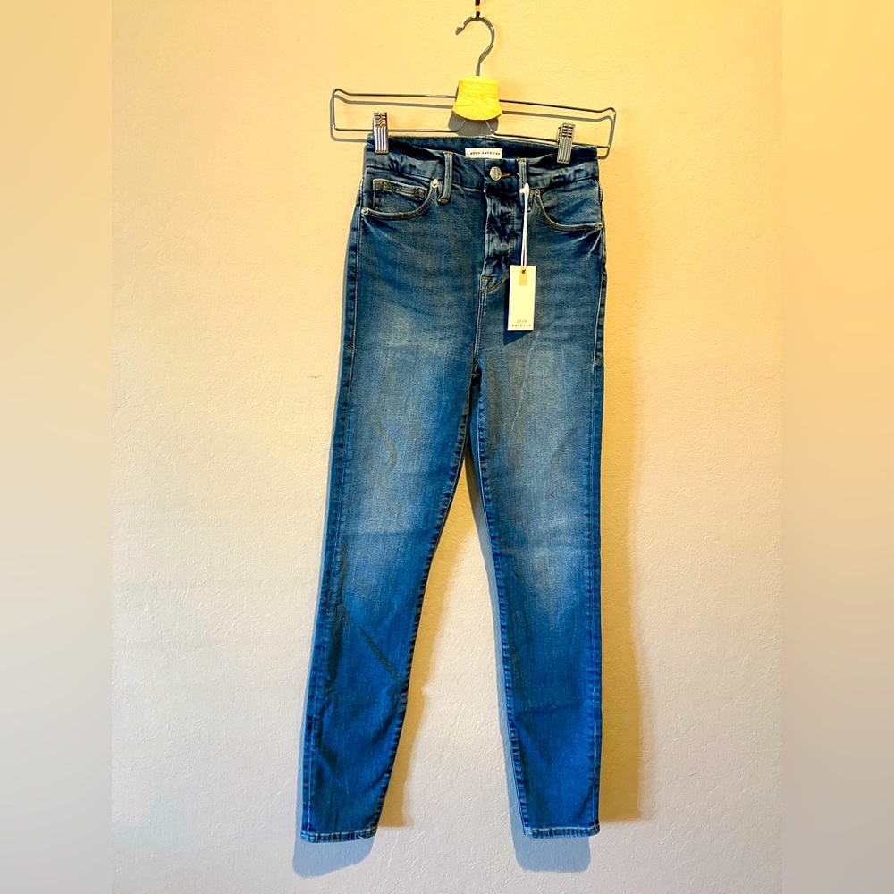 Good American- Good Waist skinny high rise, Jean